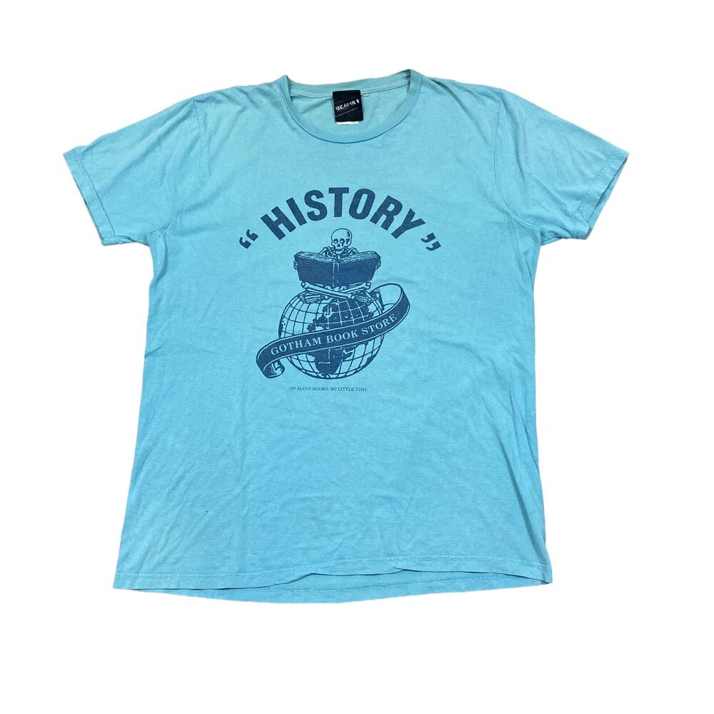 Rare Vintage Beams Japan History Gotham Book Store T Shirt Men's L